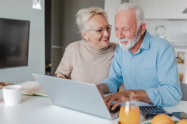 Couple planning wealth distribution strategies.